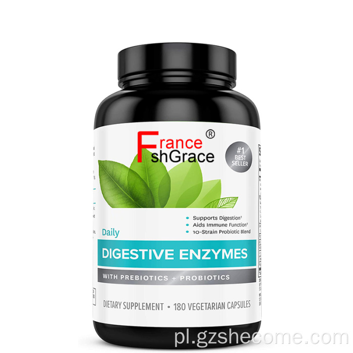 Kapsułki trawienne Multi enzymy Zdrowie jelit z probiotykami